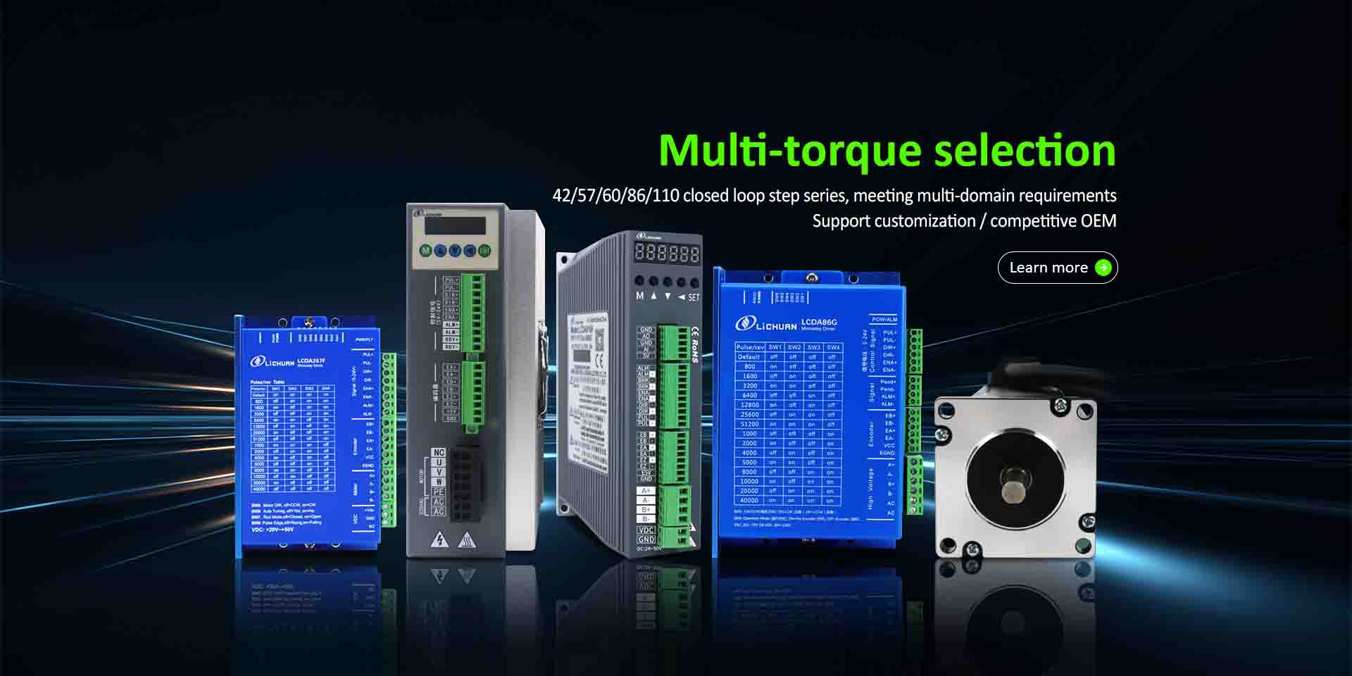 Kitajska Tovarna gonilnikov koračnih motorjev z zaprto zanko in odprto zanko