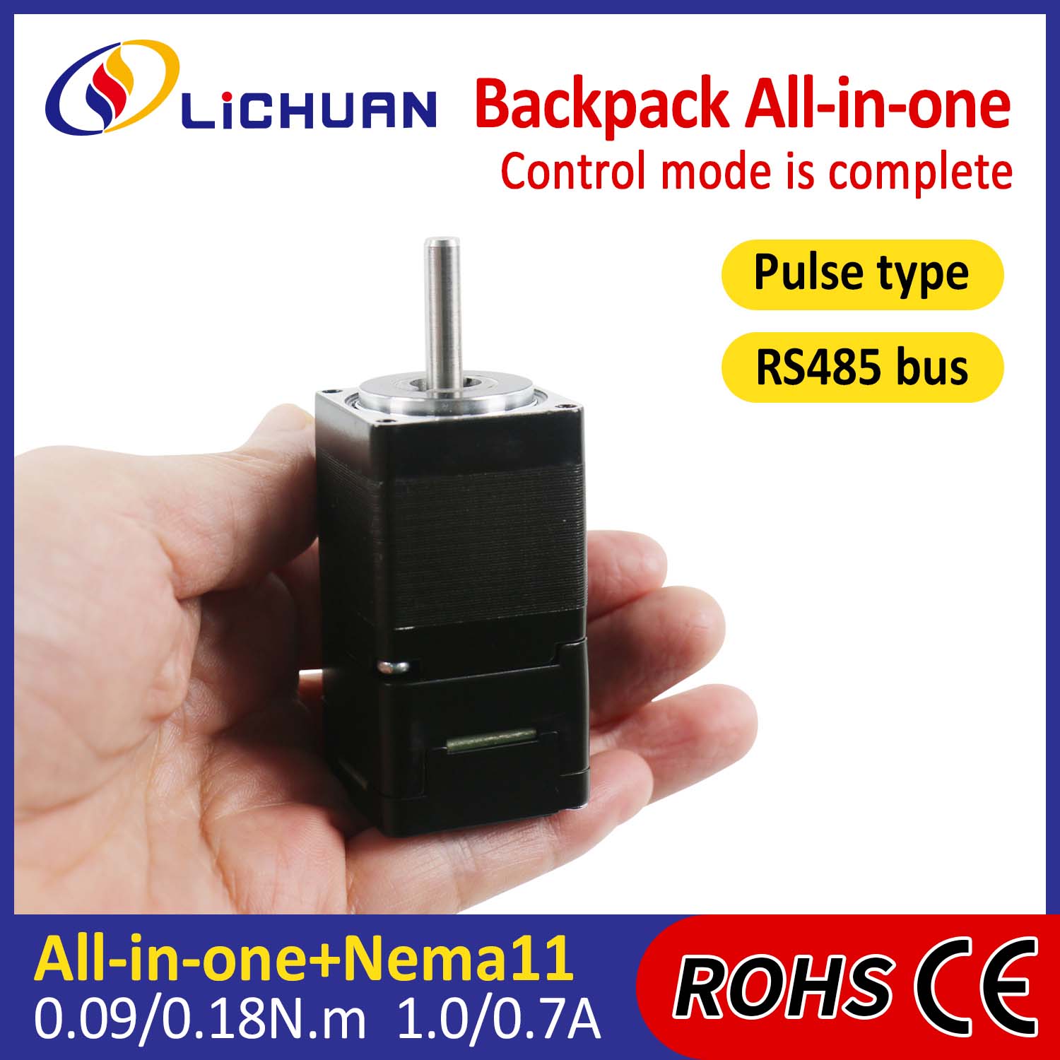 Nahrbtnik Type NEMA11 Odprta zanka zanka Integrirano stepper motor