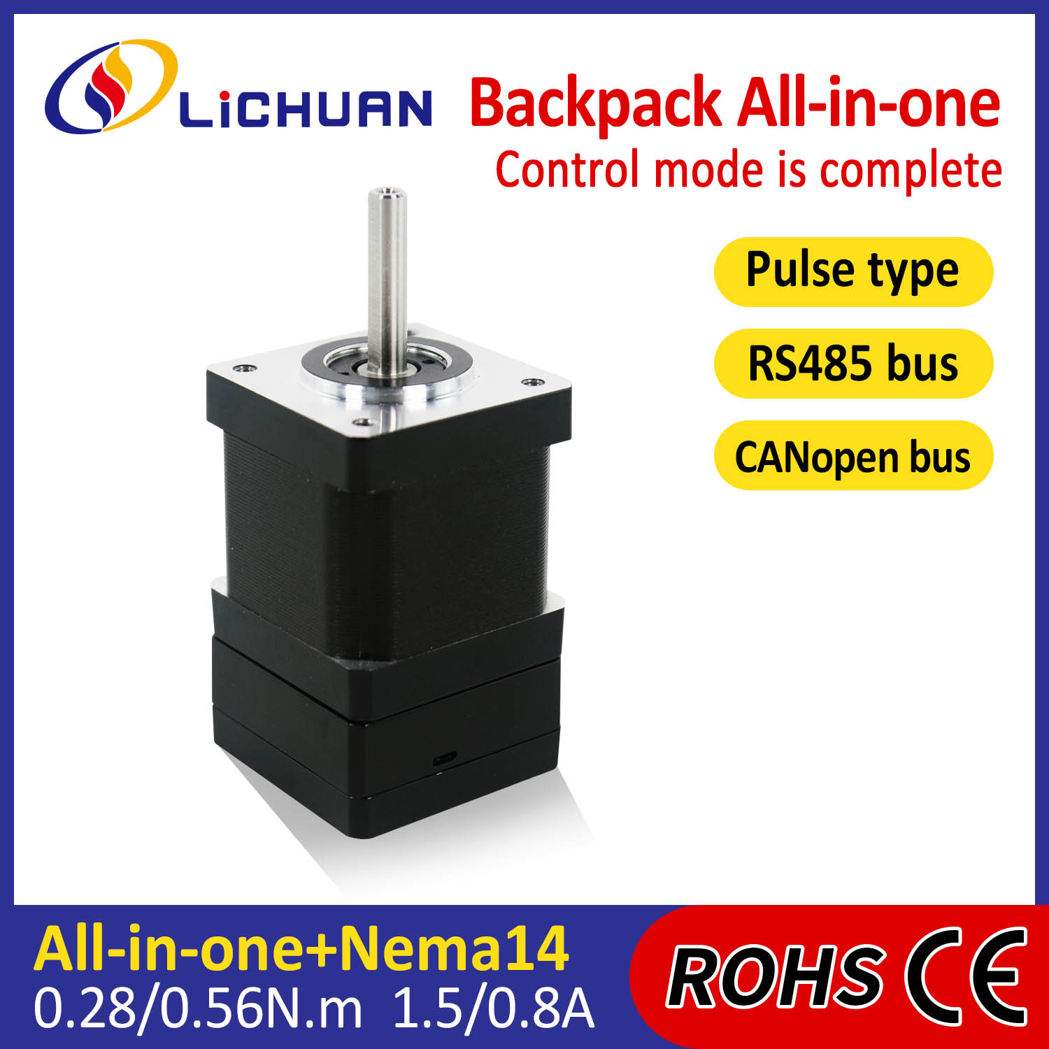 Nahrbtnik Type NEMA14 Odprta zanka zanka Integrirano stepper motor