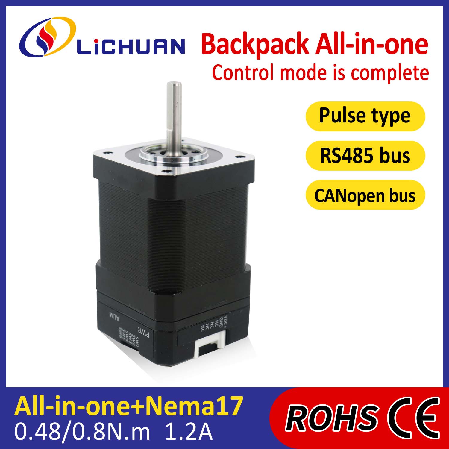 Nahrbtnik Type NEMA17 Odprta zanka zanka Integrirano stepper motor