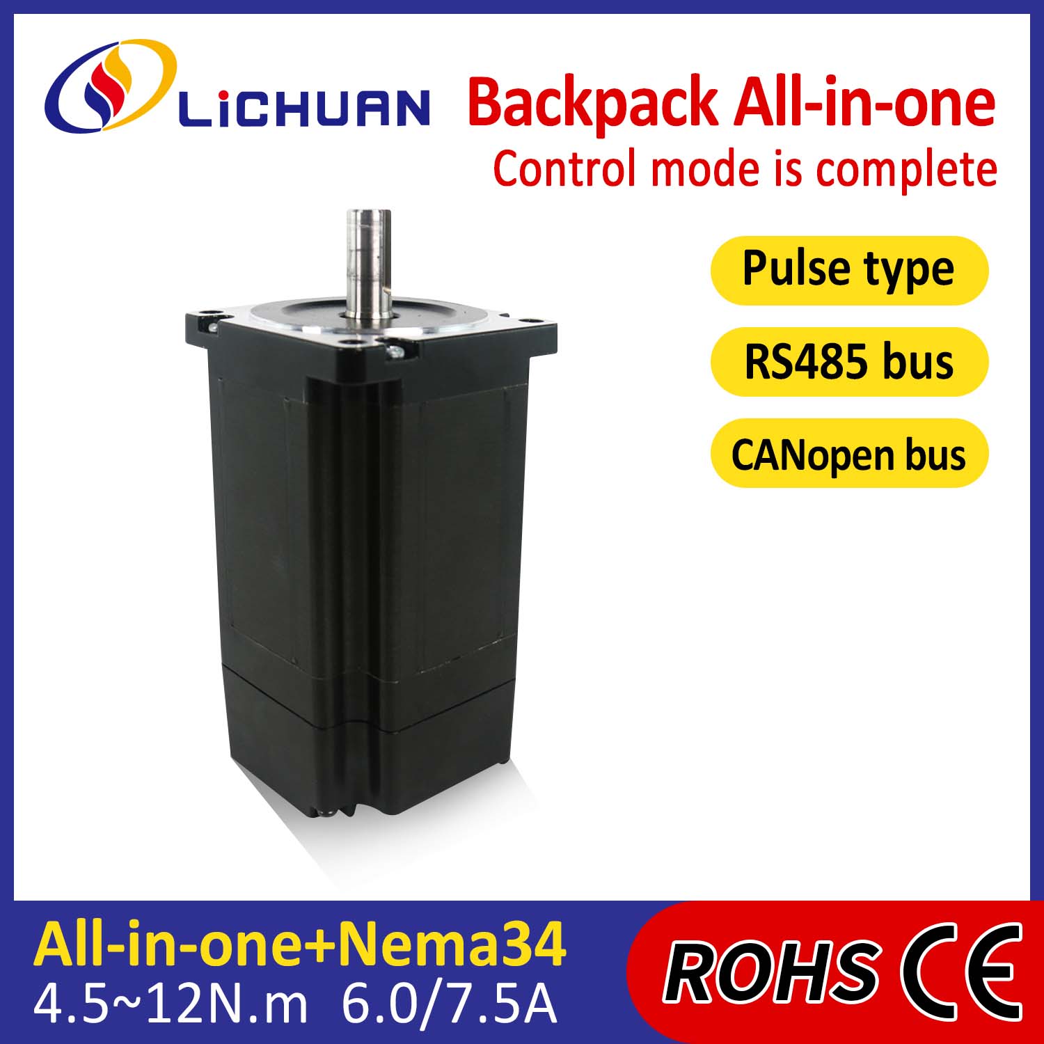 Nahrbtnik Type NEMA34 Odprta zanka zanka Integrirani stepper motor